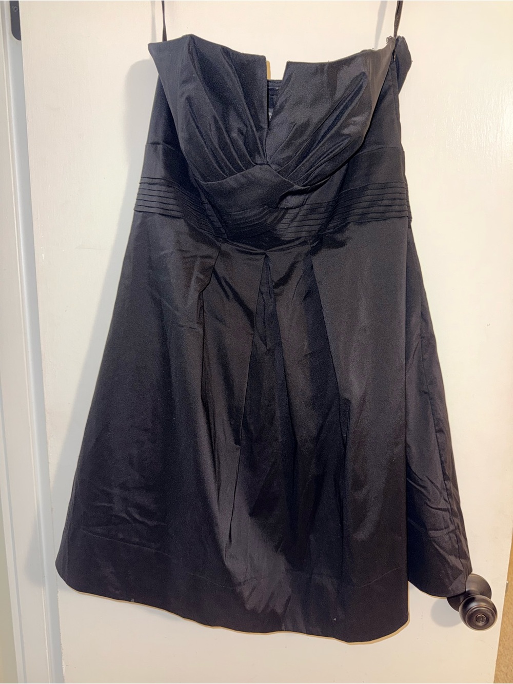 White House Black Market Black Strapless A-Line Dress